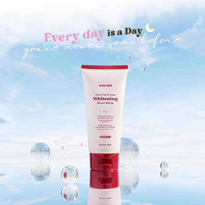 Worshi Tone-Up Whitening Cream SPF50+ PA++ 65g - Brighten & Protect