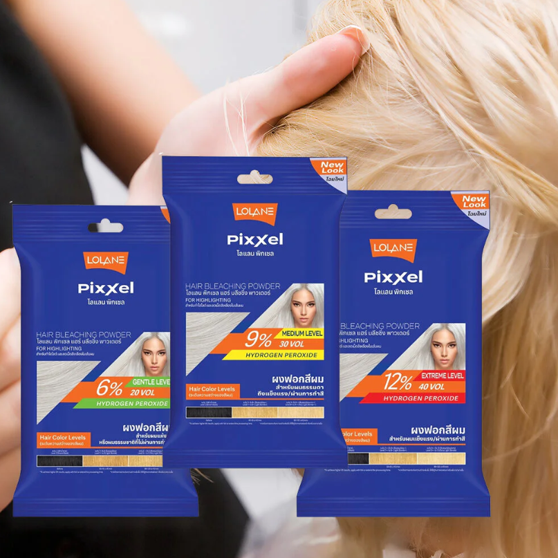 Lolane Pixxel Hair Bleaching Powder with Oxymilk 6%, 15g (Pack of 3)