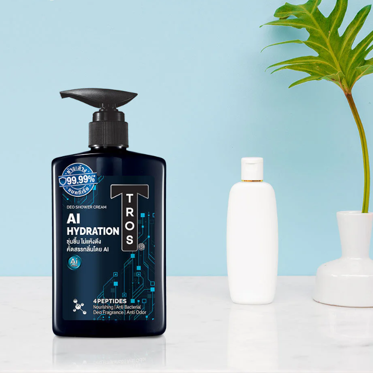 TROS Black Deo Shower Gel with AI Hydration - 450ml