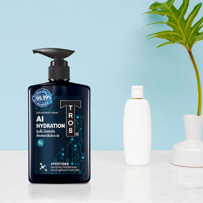 TROS Black Deo Shower Gel with AI Hydration - 450ml