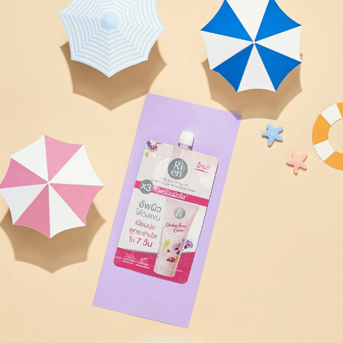 Ri En Underarm Care White Secret Cream 10g (Pack of 3) - Brightening & Whitening