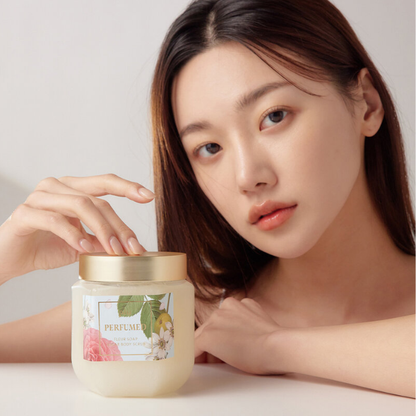 Plu Fleur Perfumed Body Scrub & Soap 500g – Gentle Exfoliating & Fragrant Cleansing
