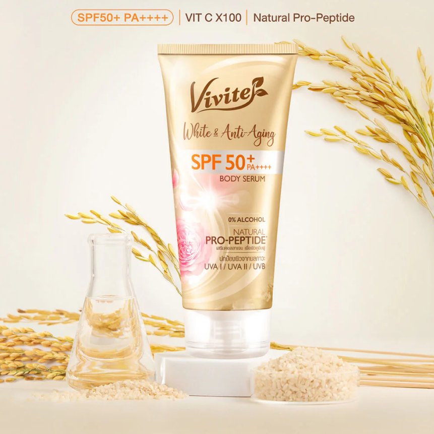 Vivite White & Anti-Aging Body Serum 150ml – Brightening & Rejuvenating Formula
