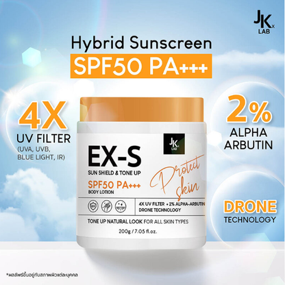 JKxLab EX-S Ultra Sun Shield Tone-Up Body Lotion SPF50+ PA+++ 200g