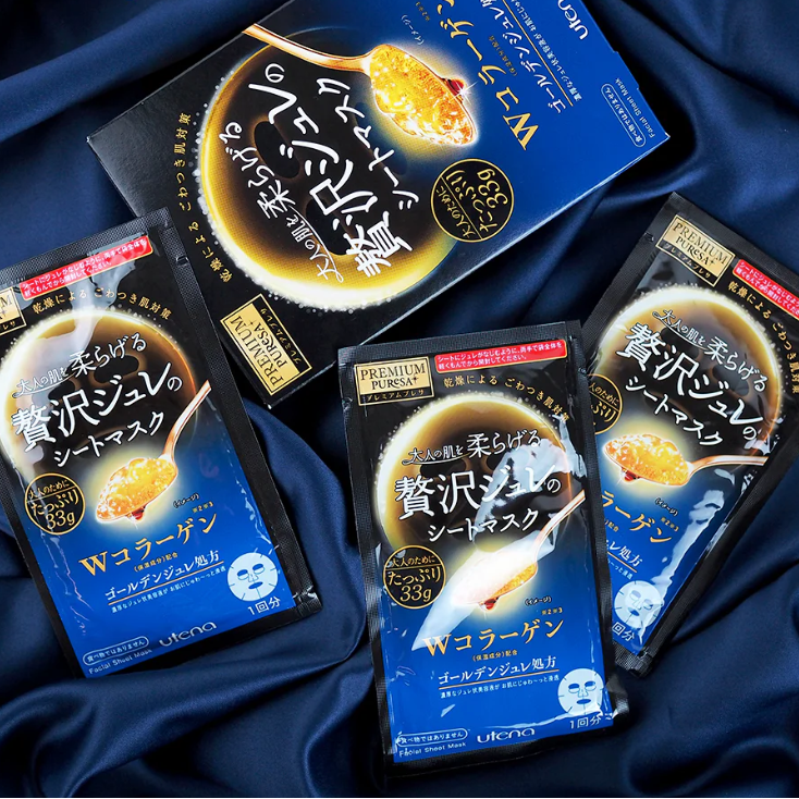 Utena Premium Puresa Golden Jelly Mask - 3 Packs (33g Each)