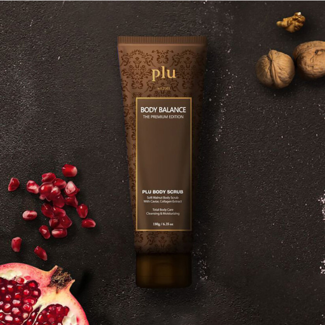 Plu Body Balance Premium Exfoliating Scrub 180g - Natural & Rejuvenating