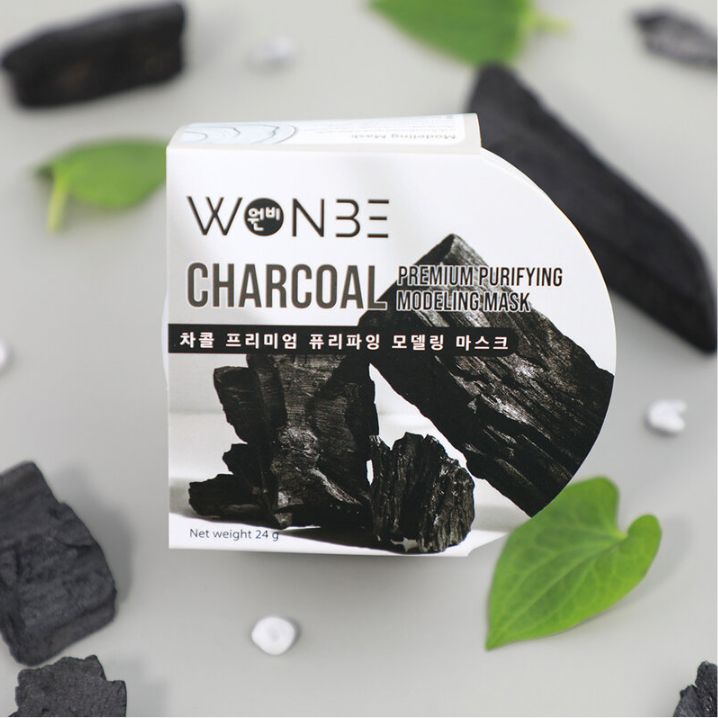 WONBE Charcoal Premium Purifying Modeling Mask – 24g (Pack of 3)