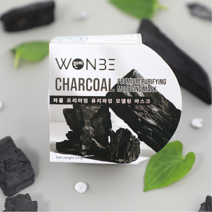 WONBE Charcoal Premium Purifying Modeling Mask – 24g (Pack of 3)