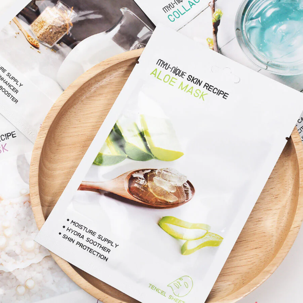MYU-NIQUE Skin Recipe Aloe Mask 25g – Pack of 3 for Hydrating & Calm Skin