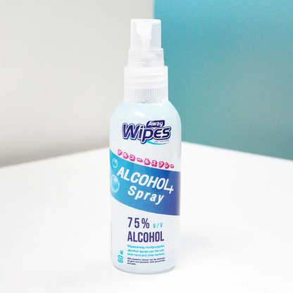 Kanda Wipes Away Alcohol Spray+ 60ml – Portable Hand Sanitizer & Surface Cleaner
