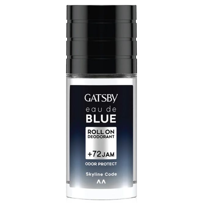 GATSBY Eau De Blue Roll-On Skyline 50ml – Bold, Long-Lasting Fragrance for Men