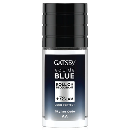 GATSBY Eau De Blue Roll-On Skyline 50ml – Bold, Long-Lasting Fragrance for Men