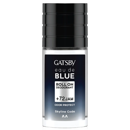 GATSBY Eau De Blue Roll-On Skyline 50ml – Bold, Long-Lasting Fragrance for Men