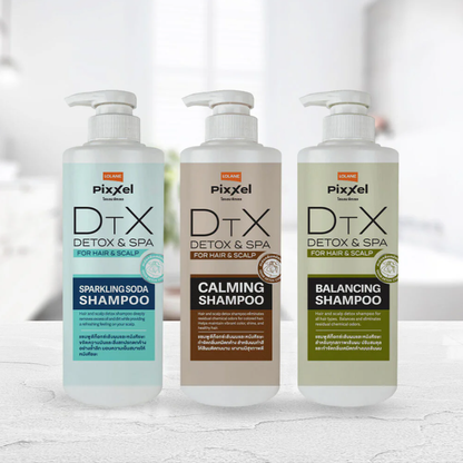 Lolane Pixxel Detox & Spa Sparkling Soda Shampoo 550ml - Refresh & Purify Your Hair
