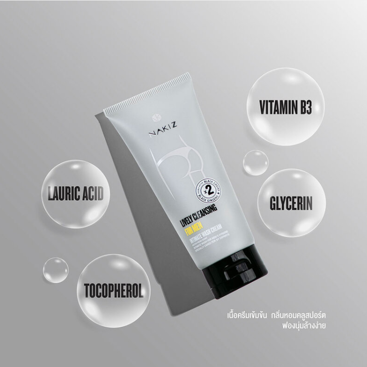 Nakiz Lively Cleansing for Men – Gentle & Refreshing Intimate Wash 80g