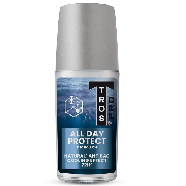 TROS Pro Deo Roll-On Deodorant - All Day Protect, Blue, 45ml (Pack of 3)