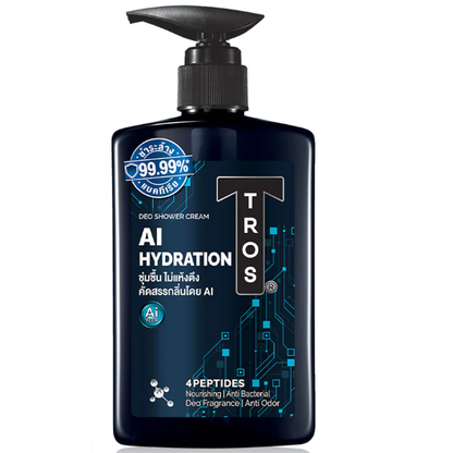 TROS Black Deo Shower Gel with AI Hydration - 450ml