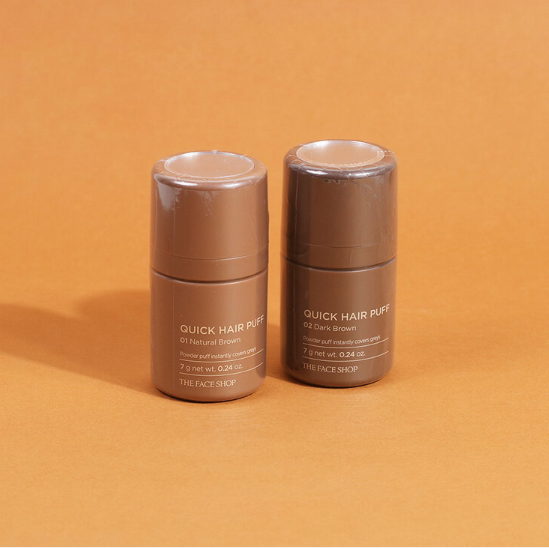 The Face Shop Quick Hair Puff #01 Natural Brown 7g - Instant Hair Volume and Texture
