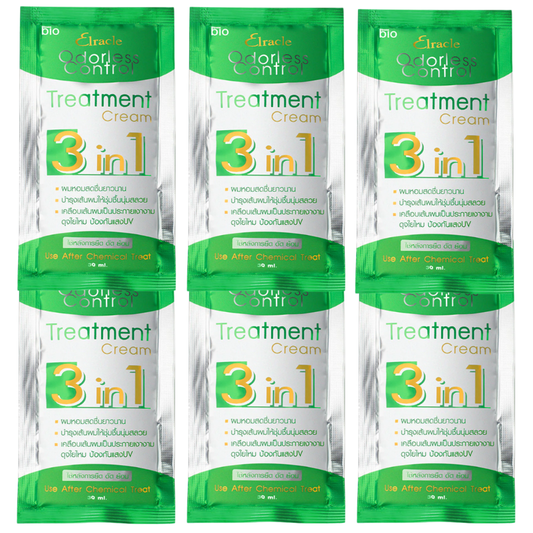Green Bio Elracle 3-in-1 Odorless Hair Treatment Cream 30ml (Pack of 6)