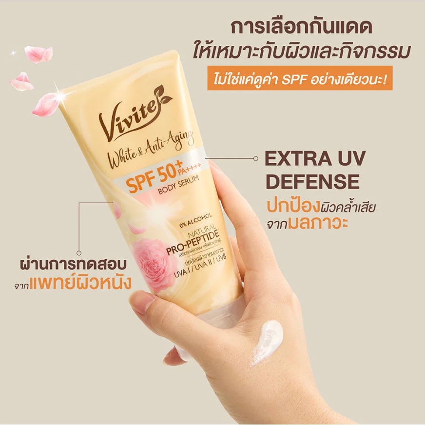 Vivite White & Anti-Aging Body Serum 150ml – Brightening & Rejuvenating Formula