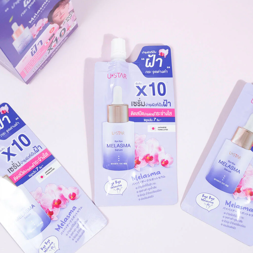 U-Star Bye Bye Melasma Serum - 5g (Pack of 3) for Oil-Free Skin Clarity