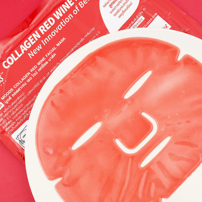 Moods Skin Care - Care Collagen Red Wine Facial Mask 60g. (Pack of 3)