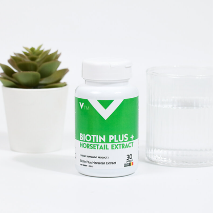 VTM Biotin Plus Horsetail Extract - 30 Capsules for Healthy Hair & Nails