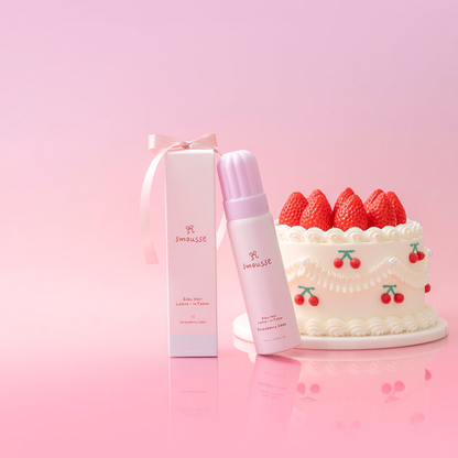 Smousse Silky Hair Leave-In Foam with Strawberry Cake Scent 100ml