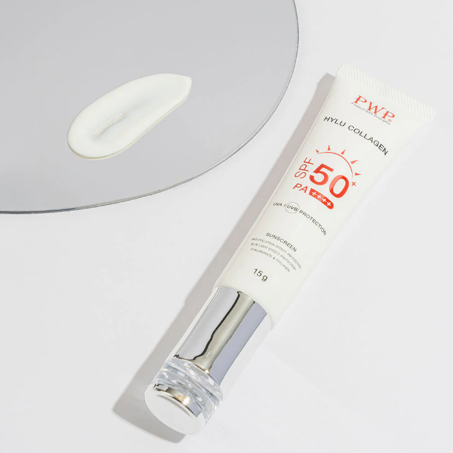 PWP Hylu Collagen SPF50+ PA++++ 15g – Superior sun protection & skin nourishment