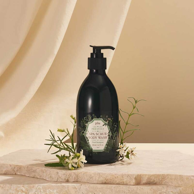 Plu Prestige Spa Eucalyptus Body Wash & Scrub 500g – Refresh & Exfoliate