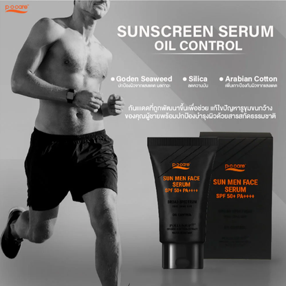 P.O.CARE Sun Men Face Serum SPF50+ PA+++ 45ml - Sun Protection and Skincare for Men