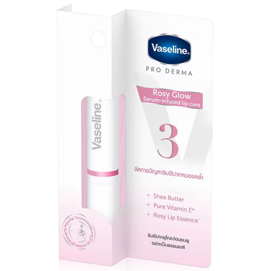 Vaseline - Pro Derma Lip Care Rosy Glow Serum Infused No.3 1.8g.