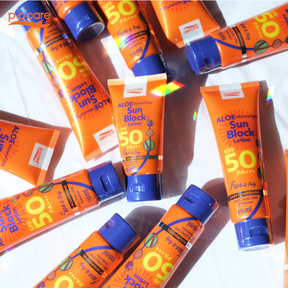P.O.CARE Aloe Moisturizing Sun Block Lotion SPF50+ PA+++ 115ml