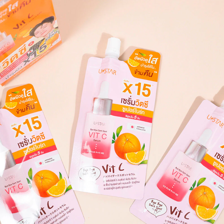 U-Star Bye Bye Dark Spot Vitamin C Serum 8g (Pack of 3)