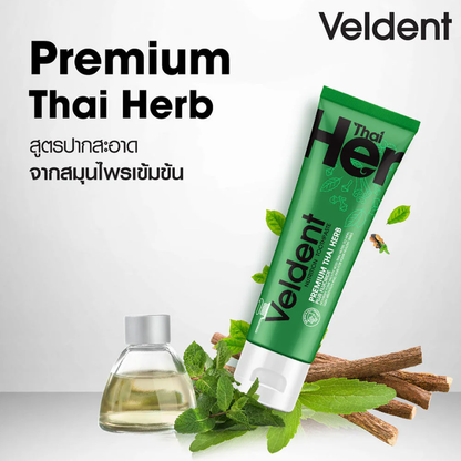 Veldent Premium Thai Herb Toothpaste - 20g for Fresh, Healthy Smile