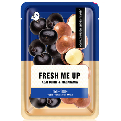 MYU-NIQUE Fresh Farm Acai Berry & Macadamia Face Mask - 25g (Pack of 3)