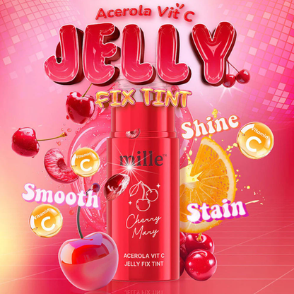 Mille - Acerola Vit C Jelly Fix Tint, Cherry Mary 3g.