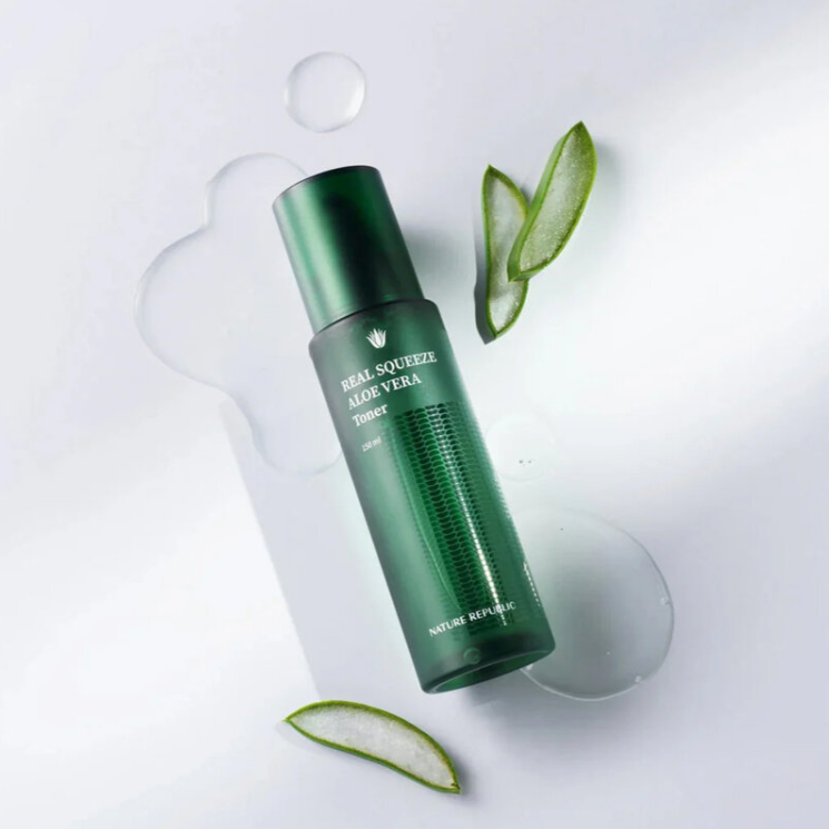 Nature Republic Real Squeeze Aloe Vera Toner 150ml – Deep Hydration & Soothing Relief