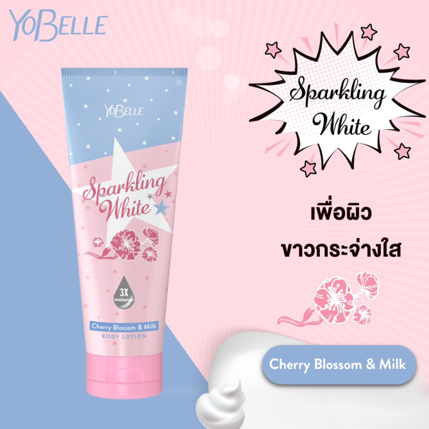 Yobelle Sparkling White Cherry Blossom & Milk Body Lotion 200ml