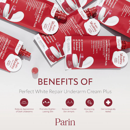 Parin Perfect White Underarm Cream 10g – Pack of 3 for Brighter, Smoother Underarms