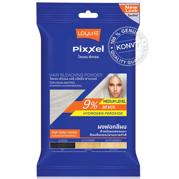 Lolane Pixxel Hair Bleaching Powder with Oxymilk 9%, 15g (Pack of 3)