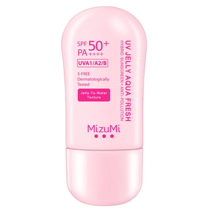 MizuMi UV Aquafresh Jelly Sunscreen SPF50+ PA++++ – Lightweight, Jelly-to-Water Formula, 40g