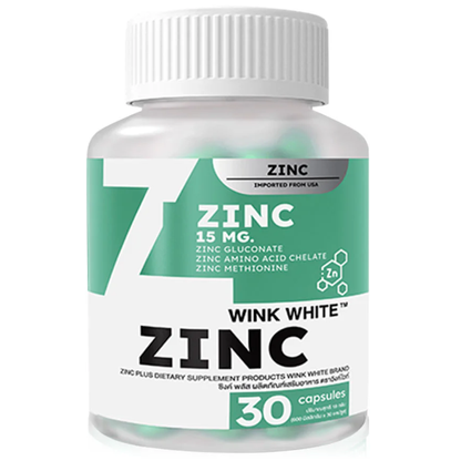 WinkWhite Zinc Supplement - 30 Capsules for Immune Support