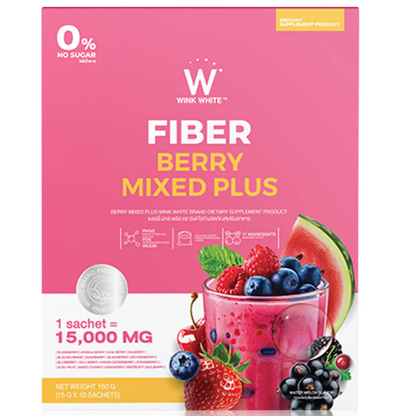 WinkWhite Fiber Berry Mixed Plus - 15g Sachets (10 Pack)