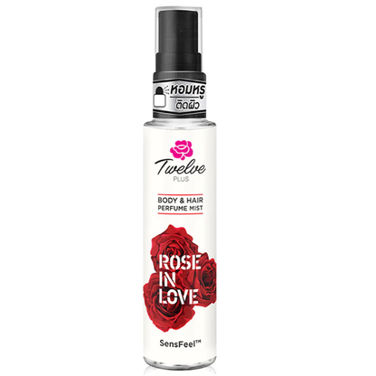 Twelve Plus Rose in Love Body & Hair Perfume Mist 25ml – Romantic Fragrance with Long-Lasting Freshness
