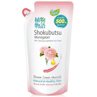 Shokubutsu Monogatari Japanese Camellia Shower Cream Refill 500ml