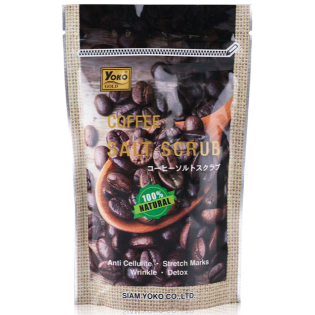 Yoko Gold Coffee Salt Scrub 280g - Exfoliating Body Scrub for Smooth Skin
