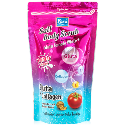 Yoko Gold Salt Body Scrub with Gluta and Tomato White - 350g