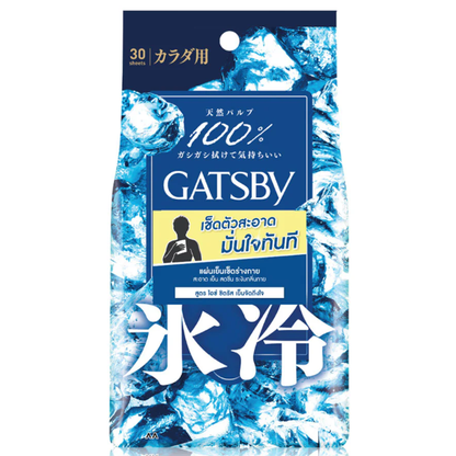 Gatsby Ice-Type Body Wipes - Ice Citrus, 30 Sheets (Pack of 3)