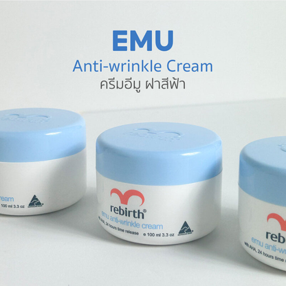 Rebirth Emu Anti-Wrinkle Cream with AHA | 24-Hour Time-Release, 100ml